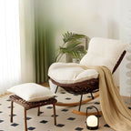 Traditional armless rocking chair in dark brown color