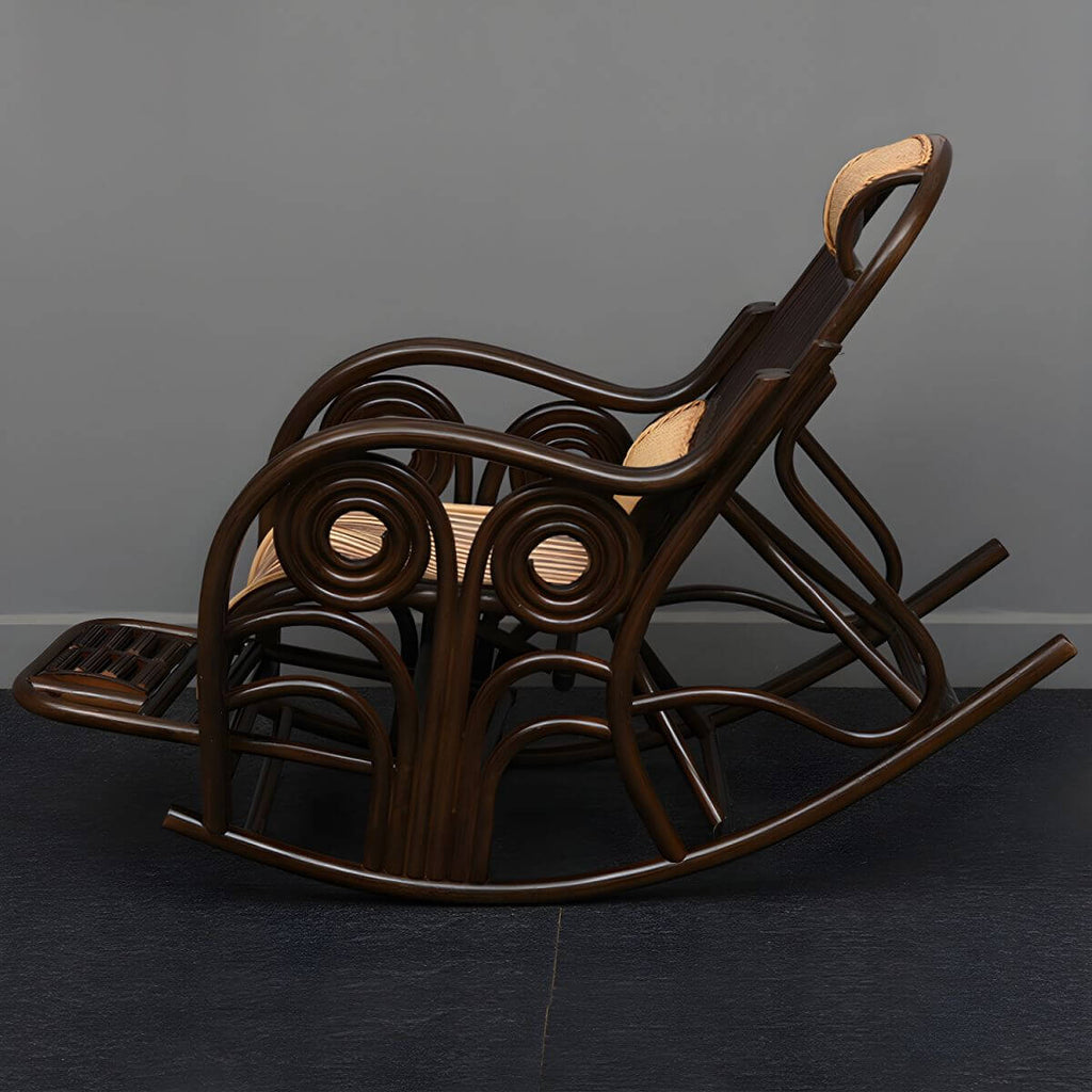 Close-up of espresso wood tone finish