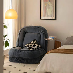 Traditional Chenille Recliner in Blue