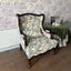 Traditional Floral Pattern Arm Chair Fabric Detail