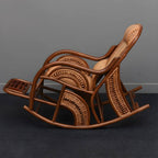 Interior view of rattan rocking chair