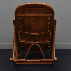 Brown wooden legs of rocking chair