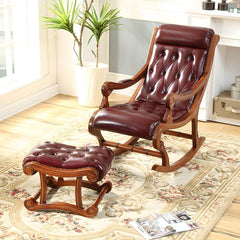 Classic indoor rocking chair in burgundy