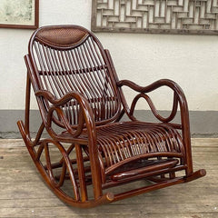 Vintage charm of solid wood rocking chair