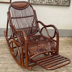 Elegant coffee color rocking chair