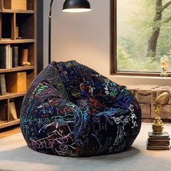 Abstract flannel bean bag set