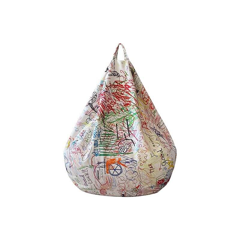 Black flannel bean bag chair