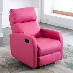 Solid Color Glider Recliner with Lumbar Support