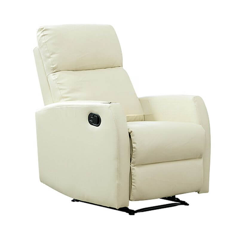 Solid Color Glider Recliner with Lumbar Support