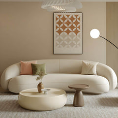 Modern solid color sofa for three