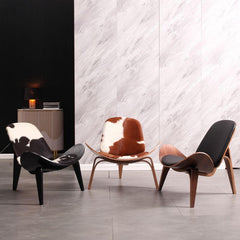 Trendy black sepia animal print side chair