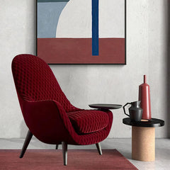 Trendy Carmine Lounge Chair from a side view