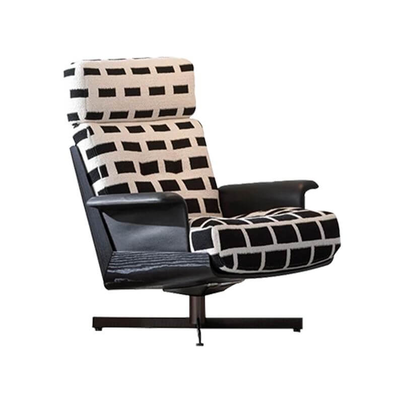 Trendy cream arm chair with cushion back