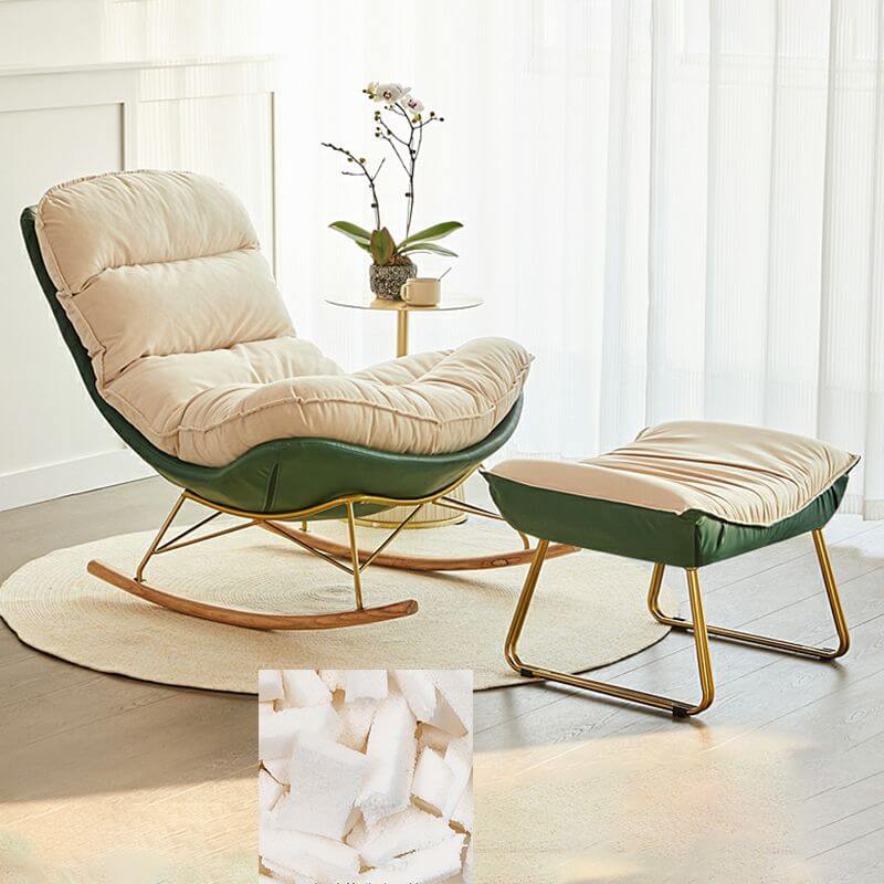 Luxurious leather rocking chair