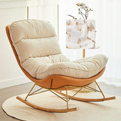 Luxurious leather rocking chair