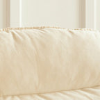 Trendy faux leather rocking chair with footstool