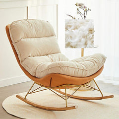 Luxurious leather rocking chair