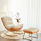 Off-white-orange rocking chair