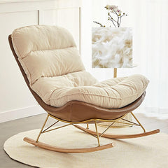 Elegant rocking chair with footstool