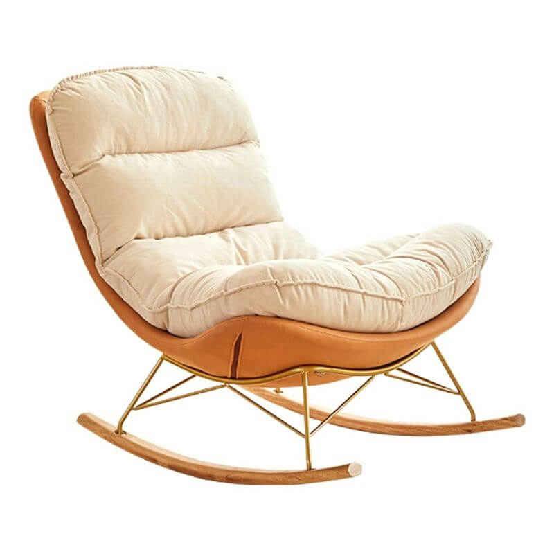 Comfortable upholstered rocking chair