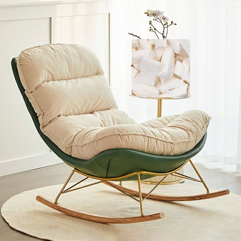 Off-white-orange rocking chair