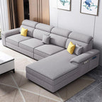 Trendy L-Shape Sofa Chaise in Grey