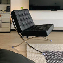 Trendy Midnight Black Lounge Chair side view