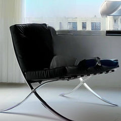 Midnight Black Lounge Chair with modern decor