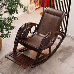 Trendy Natural Wood Rocking Seat in Nut-Brown