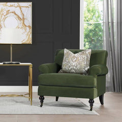 Trendy oak accent chair with armrests