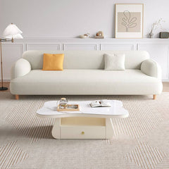 Ivory Solid Color Sofa