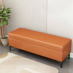 Trendy rectangle storage ottoman in dove grey