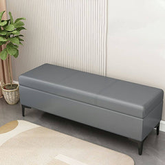 Trendy rectangle storage ottoman in green