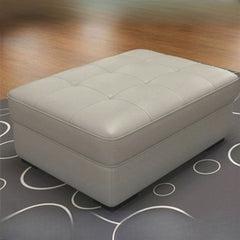 Dark coffee footstool with wooden frame