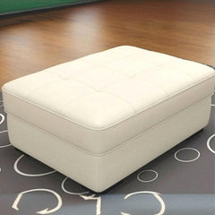 Dark coffee footstool with wooden frame