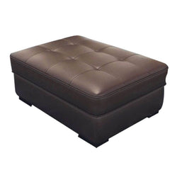 Rectangular brown footstool for living room