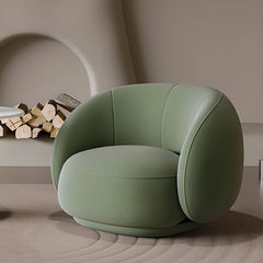 Chic solid color accent chair in living room setting