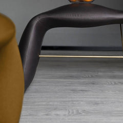 Trendy Black Accent Stool on a Sled Base