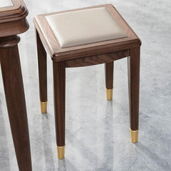 Faux Leather Upholstered Stool