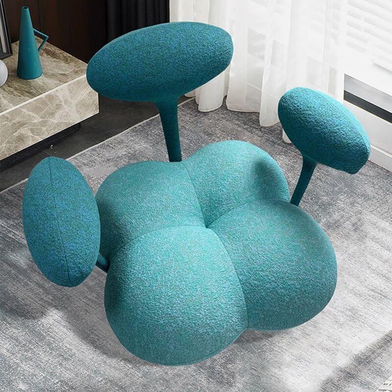 Silla de Color Sólido de Moda con Respaldo Fijo y Tapicería Multicolor, Cuatro Patas, Brazos, Acuchillada Imagen secundaria del producto