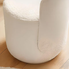 Stylish modern accent stool in white