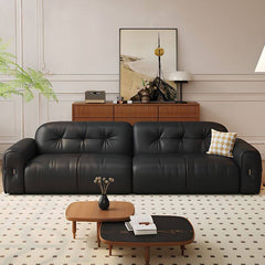 Stylish solid color ink sofa with cushions