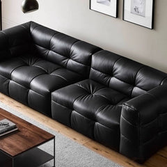 Trendy Solid Color Ink Sofa seated view