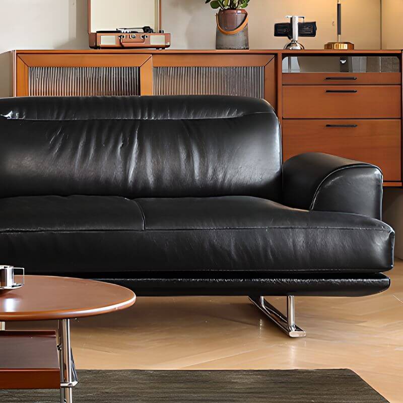 Trendy Solid Color Ink Standard Sofa side view