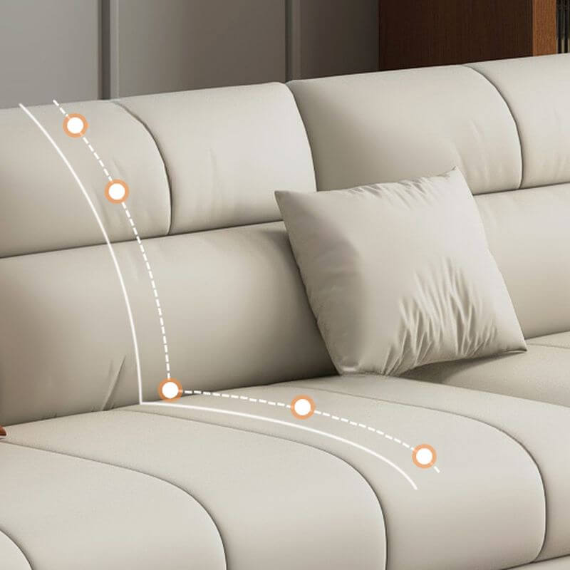 Inviting living space featuring a trendy sofa