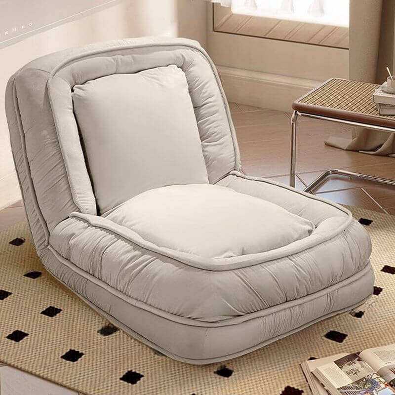 Silla Lateral de Color Sólido de Moda con Respaldo Ajustado en Gris Paloma/Turquesa/Verde Menta, Funda y Función de Reclinación Imagen secundaria del producto