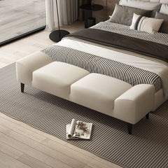 Contemporary off-white accent bench