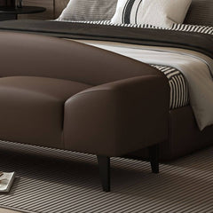 Modern bedroom with upholstered accent bench