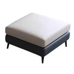 Modern square footstool with houndstooth pattern