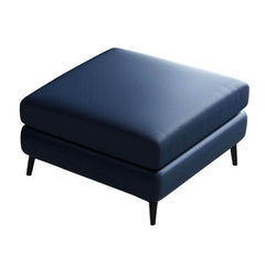 Stylish footstool with black metal legs